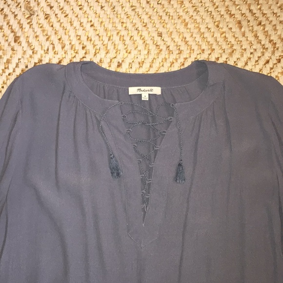 Madewell Lace-Up Peasant Top - Picture 4 of 5
